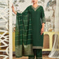 Silk Blend Embroidered Straight Kurta with Pant & Dupatta