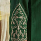 Silk Blend Embroidered Straight Kurta with Pant & Dupatta