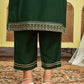 Silk Blend Embroidered Straight Kurta with Pant & Dupatta