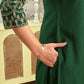 Silk Blend Embroidered Straight Kurta with Pant & Dupatta