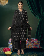 Silk Embroidered Straight 3 Piece Kurta Set