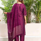 Silk Blend Dyed, Sequence and Embroidery Work, Jacquard and Lace Straight Kurta with Pant & Dupatta