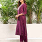 Silk Blend Dyed, Sequence and Embroidery Work, Jacquard and Lace Straight Kurta with Pant & Dupatta