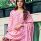 Cotton Blend Badhani Printed, Foil Printed and Gota Lace Straight Kurta with Pant & Dupatta