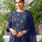 Crepe Printed Straight Kurta with Pant & Dupatta
