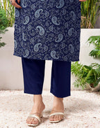 Crepe Printed Straight 3 Piece Kurta Set