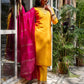Silk Blend Embroidery and Sequins Work, Weaving, Lace Straight Kurta with Pant & Dupatta