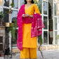 Silk Blend Embroidery and Sequins Work, Weaving, Lace Straight Kurta with Pant & Dupatta