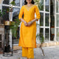 Silk Blend Embroidery and Sequins Work, Weaving, Lace Straight Kurta with Pant & Dupatta