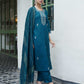 Cotton Blend Embroidered Straight Kurta with Pant & Dupatta