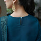 Cotton Blend Embroidered Straight Kurta with Pant & Dupatta