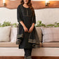 Cotton Blend Sequence Embroidery, Foil Print and Gota Lace Straight Kurta with Pant & Dupatta