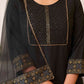 Cotton Blend Sequence Embroidery, Foil Print and Gota Lace Straight Kurta with Pant & Dupatta