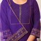 Cotton Blend Sequence Embroidery, Foil Print and Gota Lace Straight Kurta with Pant & Dupatta