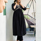 Cotton Blend Embroidered A-Line Kurta with Pant & Dupatta