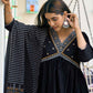 Cotton Blend Embroidered A-Line Kurta with Pant & Dupatta