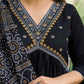 Cotton Blend Embroidered A-Line Kurta with Pant & Dupatta