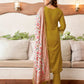 Cotton Blend Sequence Embroidery and Lace Straight Kurta with Pant & Dupatta