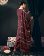 Silk Blend Embroidered Straight 3 Piece Kurta Set