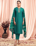 Chinnon Embroidered Straight 3 Piece Kurta Set