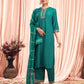 Silk Blend Embroidered Straight Kurta with Pant & Dupatta