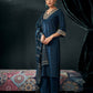 Rayon Blend Embroidered Straight Kurta with Pant & Dupatta