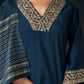 Rayon Blend Embroidered Straight Kurta with Pant & Dupatta