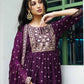 Silk Blend Foil Printed, Floral Printed and Printed Lace Anarkali Kurta with Pant & Dupatta