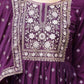 Silk Blend Foil Printed, Floral Printed and Printed Lace Anarkali Kurta with Pant & Dupatta