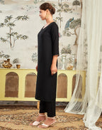 Poly Rayon Plain Straight 3 Piece Kurta Set
