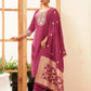 Silk Blend Solid Straight Kurta with Pant & Dupatta