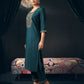 Silk Blend Embroidered Straight Kurta with Pant & Dupatta
