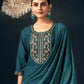 Silk Blend Embroidered Straight Kurta with Pant & Dupatta
