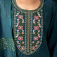 Silk Blend Embroidered Straight Kurta with Pant & Dupatta