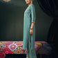 Silk Blend Embroidered Straight Kurta with Pant & Dupatta