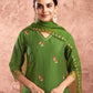 Silk Blend Embroidery and Lace Straight Kurta with Pant & Dupatta