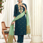 Silk Blend Embroidered Straight Kurta with Pant & Dupatta