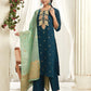 Silk Blend Embroidered Straight Kurta with Pant & Dupatta