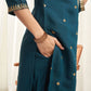 Silk Blend Embroidered Straight Kurta with Pant & Dupatta