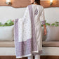 Cotton Solid and Jacquard A-Line Kurta with Pant & Dupatta