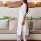 Cotton Solid and Jacquard A-Line Kurta with Pant & Dupatta