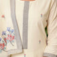 Cotton Solid and Jacquard A-Line Kurta with Pant & Dupatta