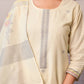 Cotton Solid and Jacquard A-Line Kurta with Pant & Dupatta