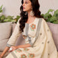 Cotton Solid and Jacquard A-Line Kurta with Pant & Dupatta