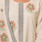 Cotton Solid and Jacquard A-Line Kurta with Pant & Dupatta