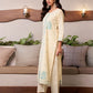 Cotton Solid and Jacquard A-Line Kurta with Pant & Dupatta