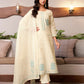 Cotton Solid and Jacquard A-Line Kurta with Pant & Dupatta