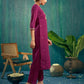 Silk Blend Embroidered Straight Kurta with Pant & Dupatta