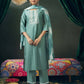 Rayon Blend Embroidered Straight Kurta with Pant & Dupatta
