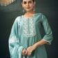 Rayon Blend Embroidered Straight Kurta with Pant & Dupatta